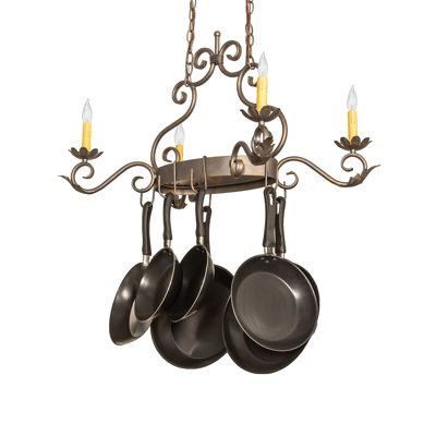 32" Long Eloise 4 Light Pot Rack
