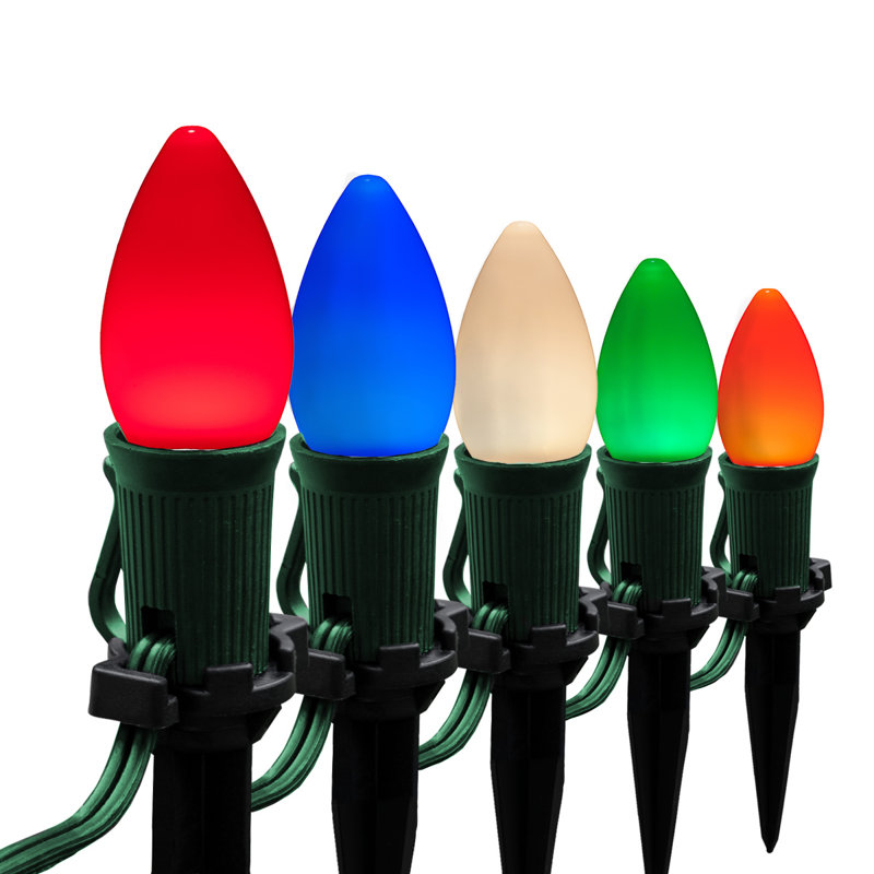 OptiCore Smooth Shatterproof LED Christmas Luminary & Pathway Lights, 25 feet