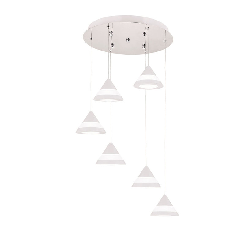 Luminaire suspendu 6 lumières DEL