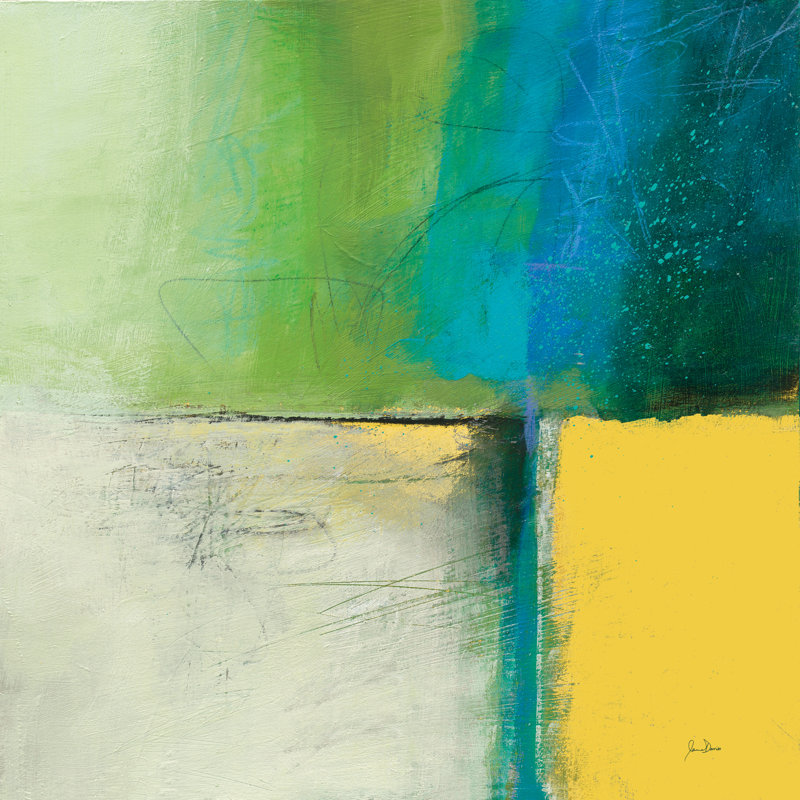 Water Yellow by Jane Davies - Wrapped Canvas Painting, 76cm H x 76cm W