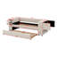 Lit simple tapissier avec rangement et lit gigogne simple, ports de chargement USB-106501184