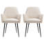 Beaury Fabric Armchair in Cream