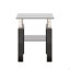 Ensemble de 2, table basse moderne en verre trempé, table de bout, table carrée-275560880-275560783-275560781