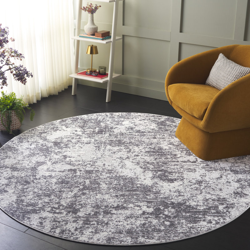 Tapis abstrait Emigsville Performance Performance, Rond 6 pi 7 po
