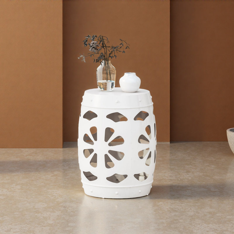 Table de bout en métal - Grand, Blanc