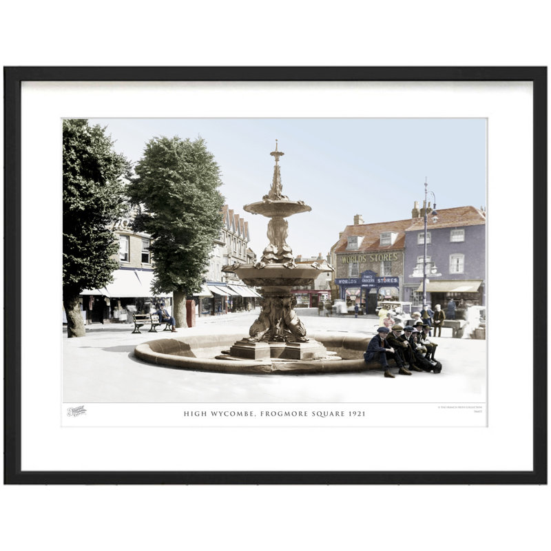 High Wycombe, Frogmore Square 1921 by Francis Frith - Single Picture Frame Print, 28cm H x 36cm W x 2.3cm D