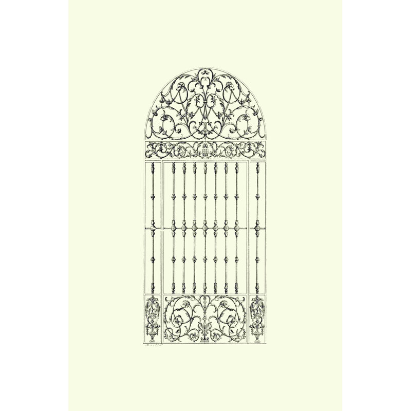 «Wrought Iron Gate III» sur toile, H 36 po x l 24 po