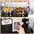 Height Adjustable Kids Play Kitchen, 3-Level Wooden Pretend Playset with Realistic Sounds, Telephone, Stove, Fridge, Microwave, Removable Sink, Water Dispenser, Grows with Your Child Ages 3+(black)-98259490