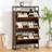 24 Pair Shoe Storage Cabinet, Industrial Shoe Storage Organizer Unit with 3 Flip Drawers