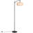 Atlasburg 63" H Metal Arched Floor Lamp with Rattan Shade