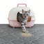 Le tapis de litière pour chat emprisonne la litière de la taille de litière TG de 47 po x 36 po, antidérapante et imperméable, facile à nettoyer