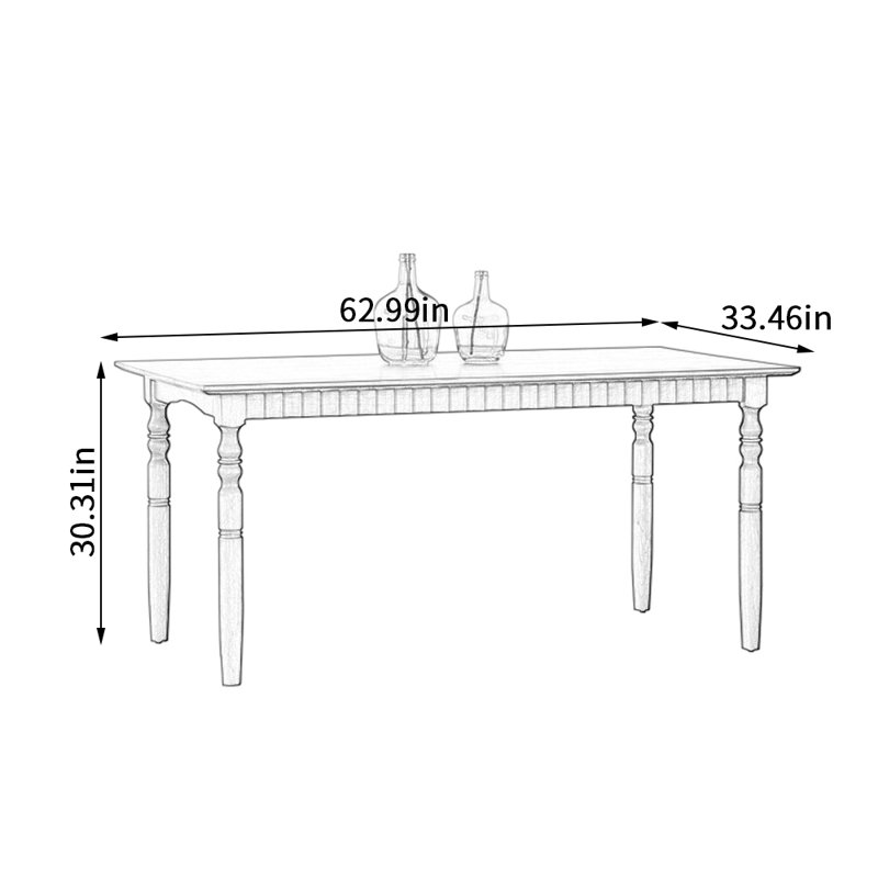 Table de salle à manger Classic Classic, H 30,31 po x L 62,99 po x l 33,46 po