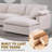 8 Piece 144" Chenille Sectional Sofa Oversized Modular Reversible Deep Seat Cloud Couch With Corner & Removable Ottoman-838065029-838065032