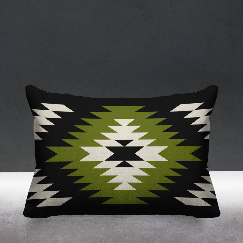 Outdoor Reversible Throw Pillow, Chertreuse, 14"H x 20"W
