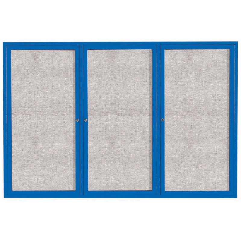 Tableau d'affichage mural extérieur pour l'extérieur, bleu, Trois, 48 po x 72 po