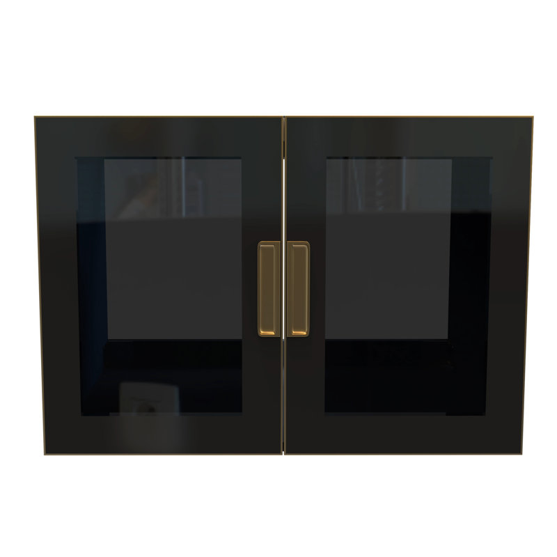 Meuble-lavabo mural 30 po avec façade en verre