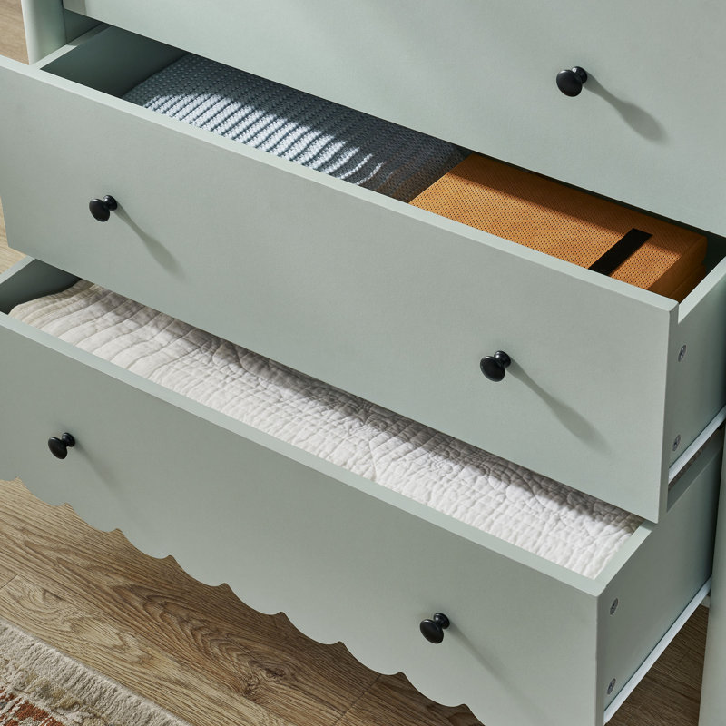 Commode 5 tiroirs Emmeline, Sauge