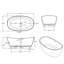 Baignoire de trempage autoportante 64,96 po-111987439