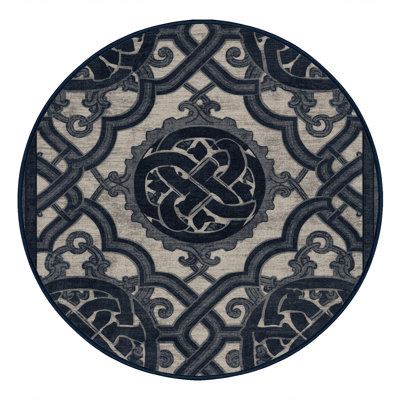 Machine Washable Ottoline Classic Trellis Rug in Gray – Binding