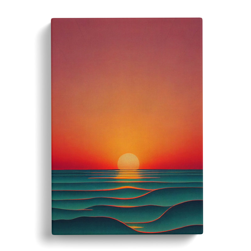 Algona Sunset Minimalism Vol.5 - Wrapped Canvas, 76cm H x 50cm W x 3cm D