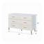 Commode blanche à 6 tiroirs