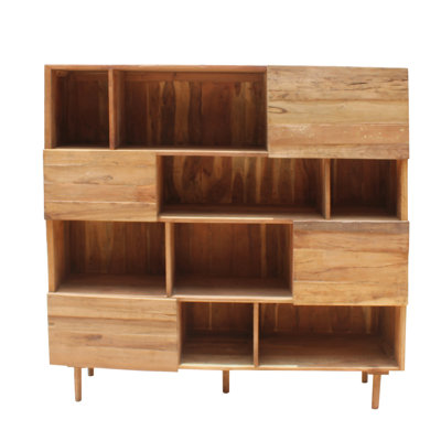 Joyner 150cm H x 165cm W Solid Wood Standard Bookcase
