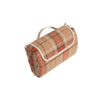 Tartan Effect Picnic Blanket Rug
