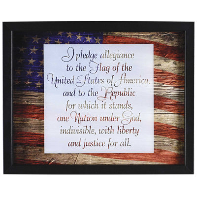 Framed Wall Art Pledge Allegiance 14x11 -  Trinx, 6AF5B19B78B443778A6ABCF1199937FC