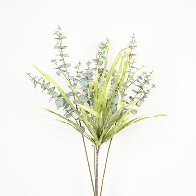 36" Artificial Eucalyptus Yucca Leaves Branch For Vase Filler, Farmhouse Greenery Foliage Branch Long Stem Bulk Bouquet For Wedding Party Home Office
