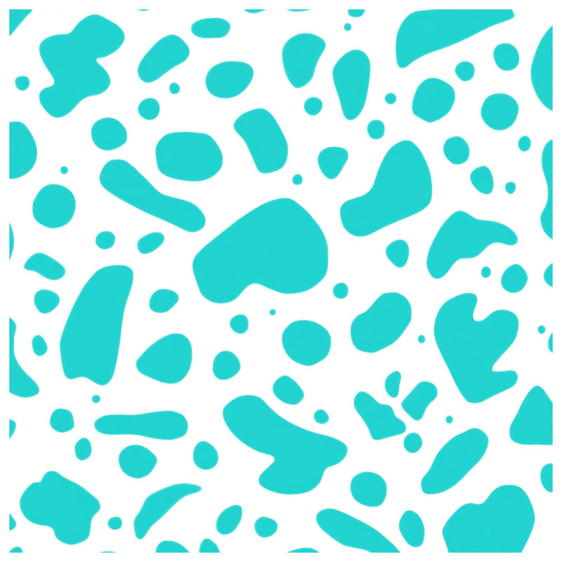 Abstract Blue Blobs Quilted Bedspread All Sizes, King