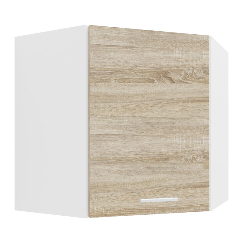 Quamae 60cm Kitchen Pantry, White/Brown