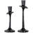 Taper Candle Holders With Scalloped Base - 9.5" - Set Of 2