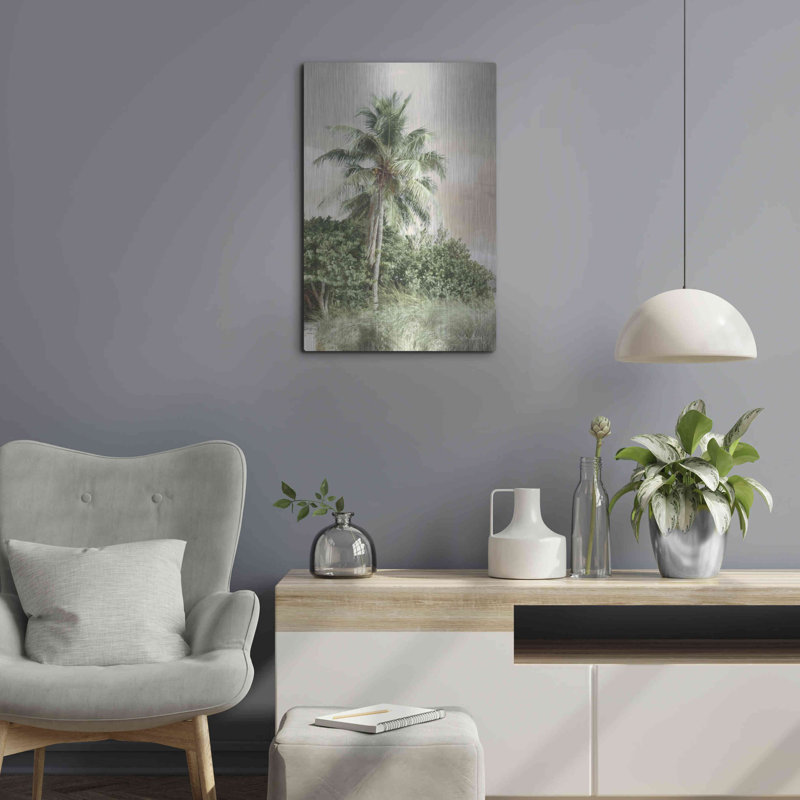 «Sanibel Island Palm» par Lori Deiter, art mural en métal, H 24 po x l 16 po