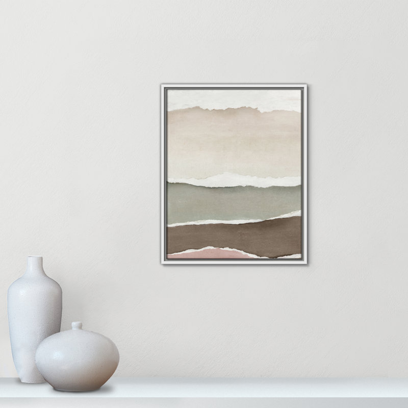 «Torn Whispers I Print» par Emma Peal, H 21,5 po x l 17,5 po, Flotteur blanc