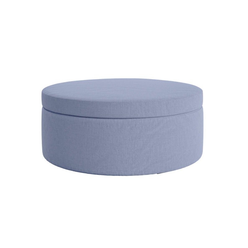 Evergreen Storage Ottoman, Thistle Hemp Blend