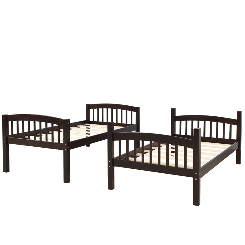 Sonia Solid Wood Standard Bunk Bed by Harriet Bee, Espresso