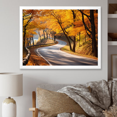 «Golden Road Into The Autumn Forest IV - Road», art mural