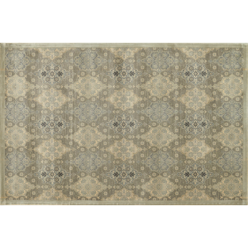 Keever Viscose Ikat Indoor Rug, Rectangle 9'2" x 12'2"