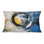 Blue White Cubist Fusion - Cubism Printed Throw Pillow
