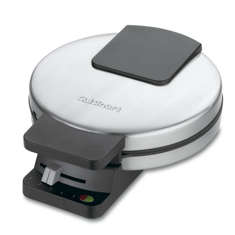 Stainless Steel Adjustable Temperature Round Waffle Maker