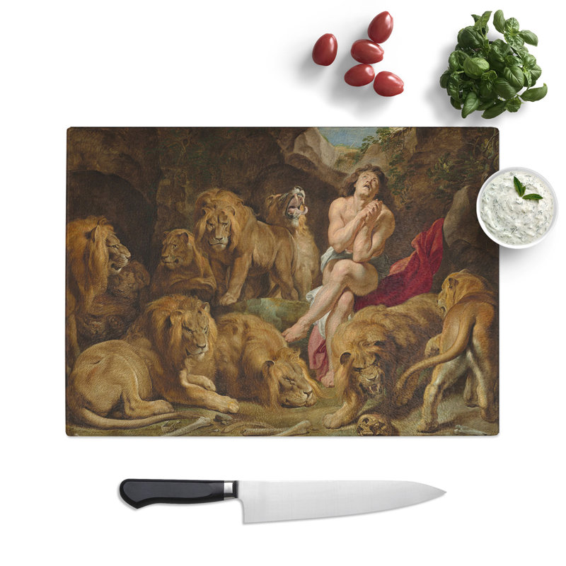 Daniel in the Lions' Den by Peter Paul Rubens Chopping Board, 20cm W x 28.5cm L