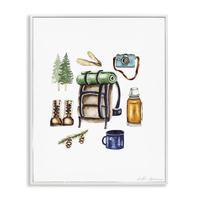 Art de la giclée encadrée, randonnée par Heather Desormeaux, H 20 po x l 16 po, Estampe numérique encadrée blanc bord de mer