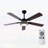 52 Inch Solid Wood Blade Ceiling Fan with LED Light and Remote Control for Energy Efficiency