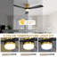 Ventilateur de plafond à DEL moderne en bois massif à 3 pales de 52 po avec télécommande et kit d'éclairage Nicola-1471378594