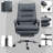 Microfibre Vibration Massage Office Chair, Dark Gray-106882791