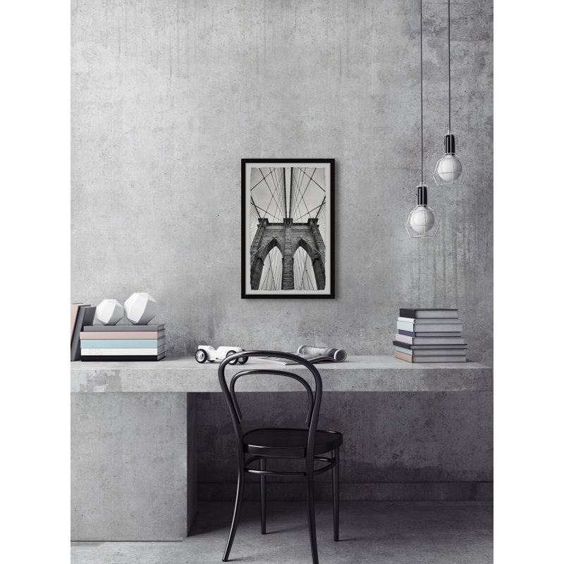 «Bridge Architecture» - Impression sur papier encadré, H 30 po x l 20 po x P 1,5 po