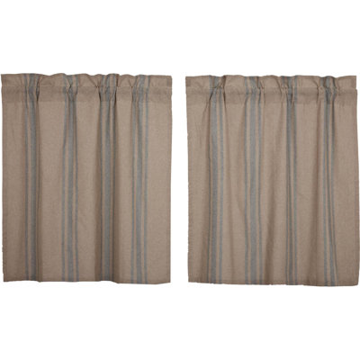 Juana Cotton Striped Tailored Cafe Curtain