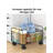 Nedyu 11.81'' H x 18.9'' W Book Cart with Wheels