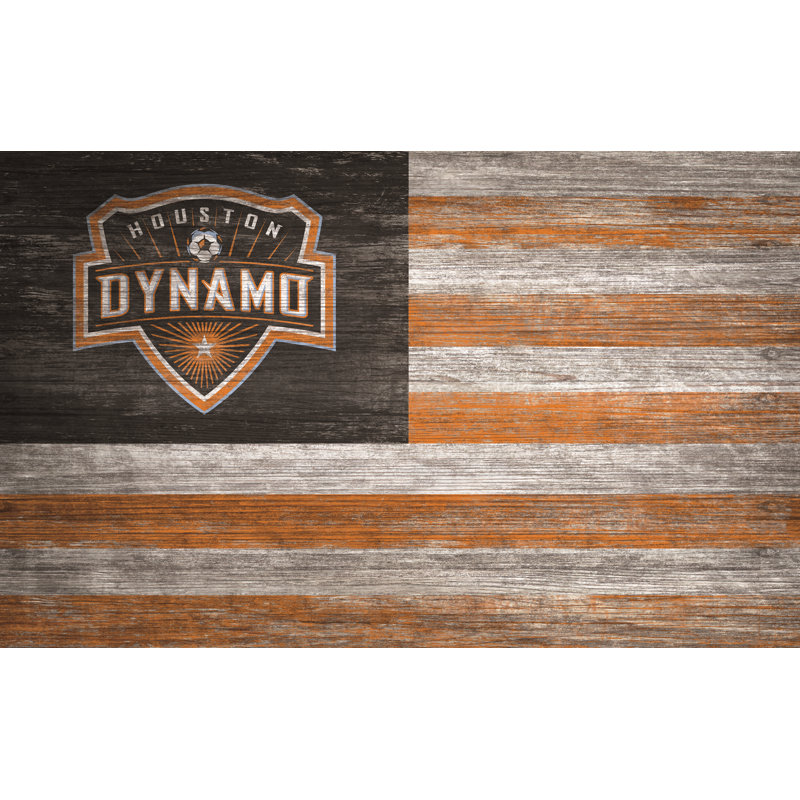 Décoration murale drapeau vieilli, Houston Dynamo