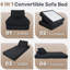 Canapé-lit pliant, fauteuil-futon avec coussin, matelas pliable avec support pour le dos, fauteuil-lit pliant portatif sans assemblage requis, petits canapés pour salle de lecture, chambre d'amis